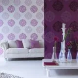 tapet violet în camera de zi Design armonios de camere pentru persoane creative (65 poze)