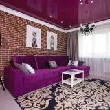 tapet violet în camera de zi Design armonios de camere pentru persoane creative (65 poze)