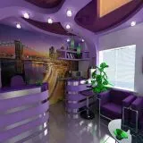 tapet violet în camera de zi Design armonios de camere pentru persoane creative (65 poze)