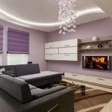 tapet violet în camera de zi Design armonios de camere pentru persoane creative (65 poze)