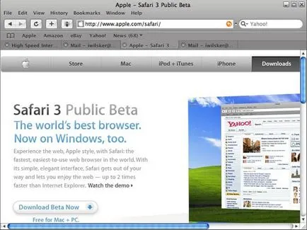 Descarcă Safari browser-ul (Safari) pentru Windows 7 și 8