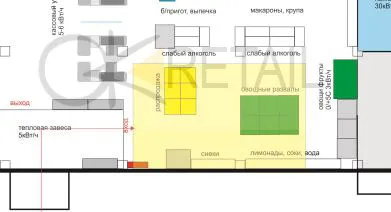 Магазин planogram зониране магазин, магазин оформление, как да се поставят на оборудването в