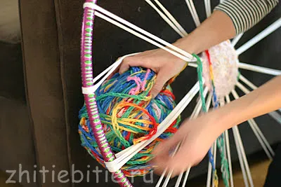 Weave covor vechi de tricouri în -hupe hula