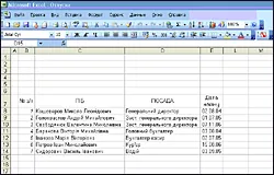 Оставете предоставяне ред и тяхната интеграция в MS Excel