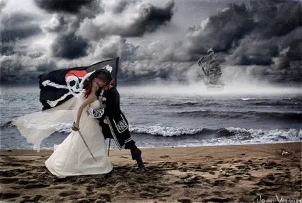 Покана за сватба в пиратски стил