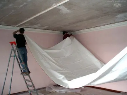 Процесът на инсталиране окачени тавани, снимки, видео, тавани Фабрика