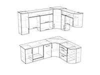 Elemzési projekt sarok konyha méretét homlokzatok -, hogy a bútorok magukat