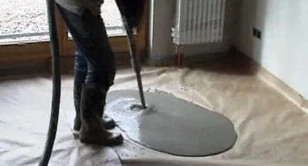 Hogyan száraz önterülő padló