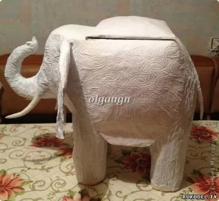 Elefánt ékszerdoboz készült papírmasé, a kezüket - az ő születésnapját - ajándék az ünnepekre - katalógus