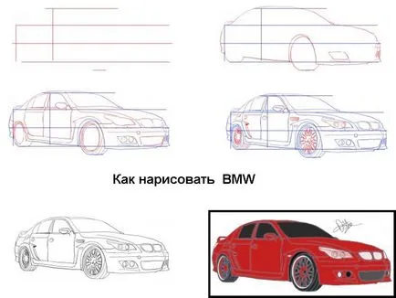 За да се направи стъпка по стъпка кола красива - как да се направи спортен автомобил изготвяне машини етапи