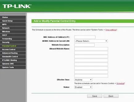 Controlul parental pe router TP-LINK, fă-te