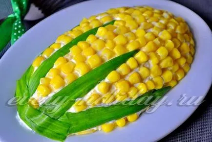 Saláta - kukorica recept egy fotó
