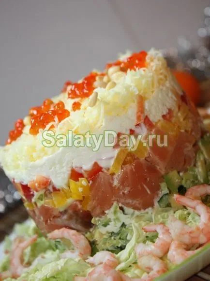 Salata cu pește roșu - elegant și delicios! Rețetă cu fotografii și video