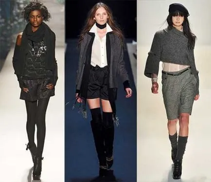 Abból, amit viselni rövidnadrág ősszel és télen, a divat megszállottság
