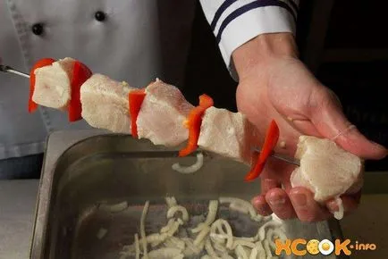 Skewers tokhal hal a grill - hogyan készítse el a fényképet Azerbajdzsán recept