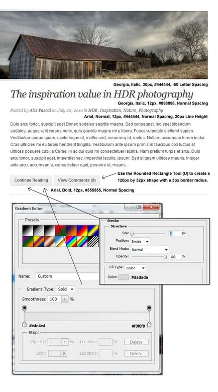 Creați o temă de înaltă calitate pentru blog-ul dvs. în Adobe Photoshop