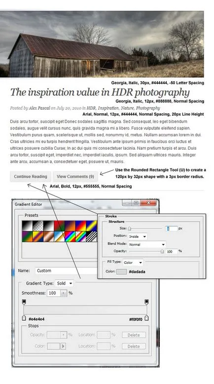 Készítsen kiváló minőségű témát a blog az Adobe Photoshop