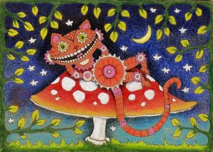 Cheshire Cat in grafikus művészek - mesterek Fair - kézzel készített, kézzel készített