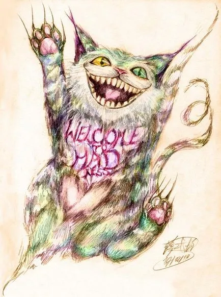 Cheshire Cat in grafikus művészek - mesterek Fair - kézzel készített, kézzel készített