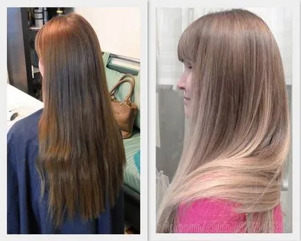 fotografii nuanțare par inainte si dupa pentru blonde, brunete, întuneric, blond și părul blond