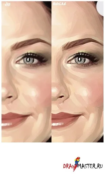 Уроци по рисуване - урок за цифровия чертежа в Adobe Photoshop женски портрет