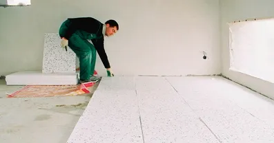 Izolarea termică pardoseala din beton cu spumă de polistiren