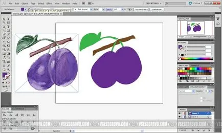 Lecke kézi nyomkövetés adobeillustrator