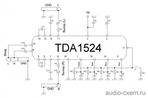 Sztereó hang-on tda1524