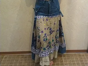 Coase fusta „boho“ de blugi vechi și o sundress ușor! meșteșugari Fair - manual, lucrate manual