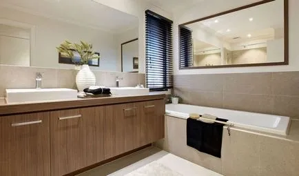 Minimalista stílusú fürdőszobában fotó
