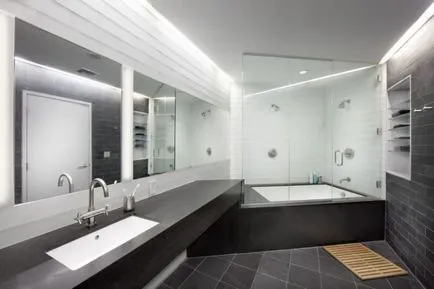Minimalista stílusú fürdőszobában fotó