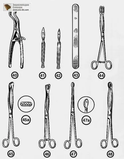 Хирургични инструменти - Медицинска etsiklopediya - Енциклопедия & Amp; речници