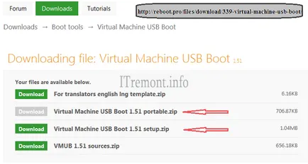 Încărcați mașina virtuală de la un program de card flash USB mașină virtuală de boot