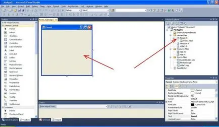 004 - Példa fejleszteni a legegyszerűbb típusú ablakok képez kérelem c MS Visual studio,