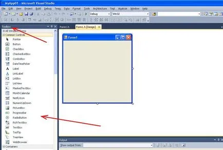004 - Példa fejleszteni a legegyszerűbb típusú ablakok képez kérelem c MS Visual studio,