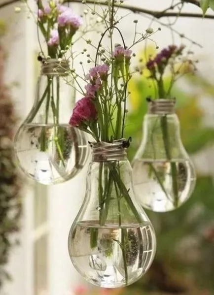 30 оригинални идеи, отколкото да замени вазата за цветя