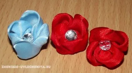 Boutonniere szatén szalagok mester-osztály létrehozására tulipánok kanzasi technika