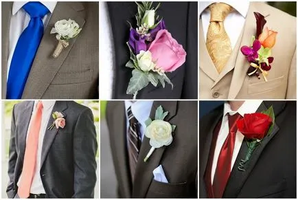 Бутониерата за младоженеца как да изберете цветя и това, което може да го направи