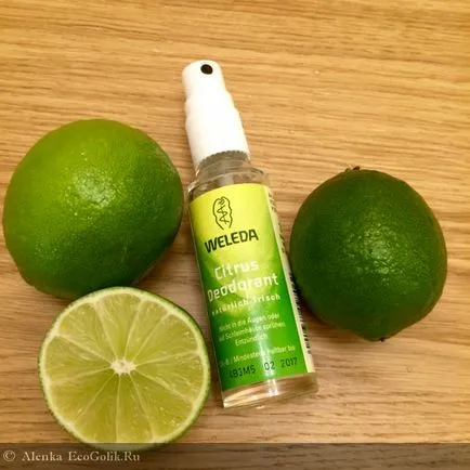 Citrus dezodor spray Weleda - felülvizsgálata ekoblogera Alenka