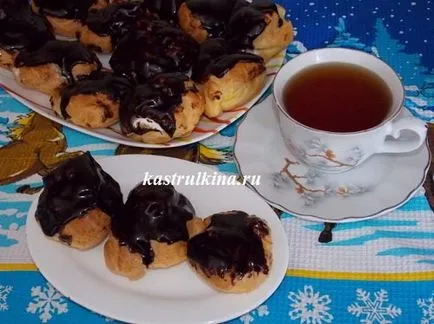 Facem turte de patiserie choux cu crema de proteine, reteta cu fotografie