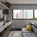 A design két hálószobás apartman - megoldások belső képek