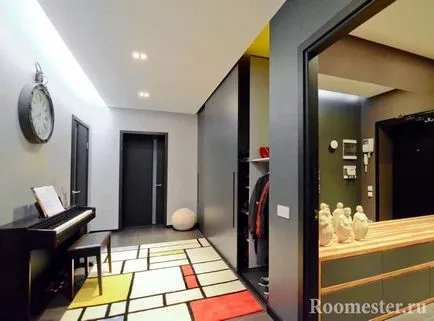 A design két hálószobás apartman - megoldások belső képek