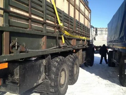 Доставка на стоки в Тикси на пътищата през зимата