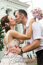 Esküvői haj és smink által sminkes stylist Kandalova Elena Moszkvában