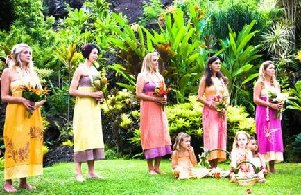 Nunta în stil hawaiian din coloana de nunta din stilurile naționale - svadbalist totul despre nunta!
