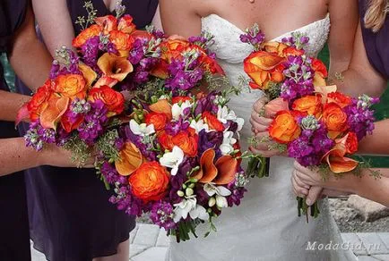 Esküvői divat 5 szokatlan színkombinációk a díszítés az esküvőt