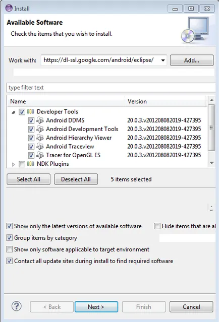 Eclipse ADT jdk Android SDK, suvitruf