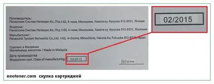 Къде е писано от датата на производство и срока на годност на патрона