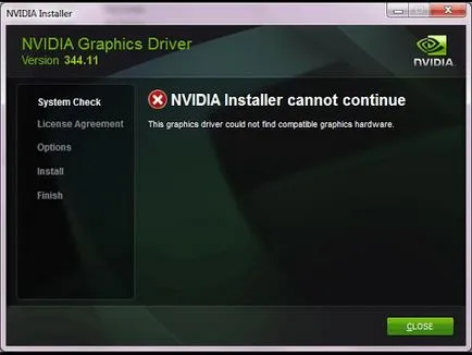 Cum de a rezolva bug - instalare nvidia nu poate continua - pe Windows 7