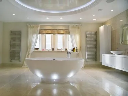 Lámpák a fürdőszobában vízálló szabályok kiválasztására és telepítésére a saját kezét